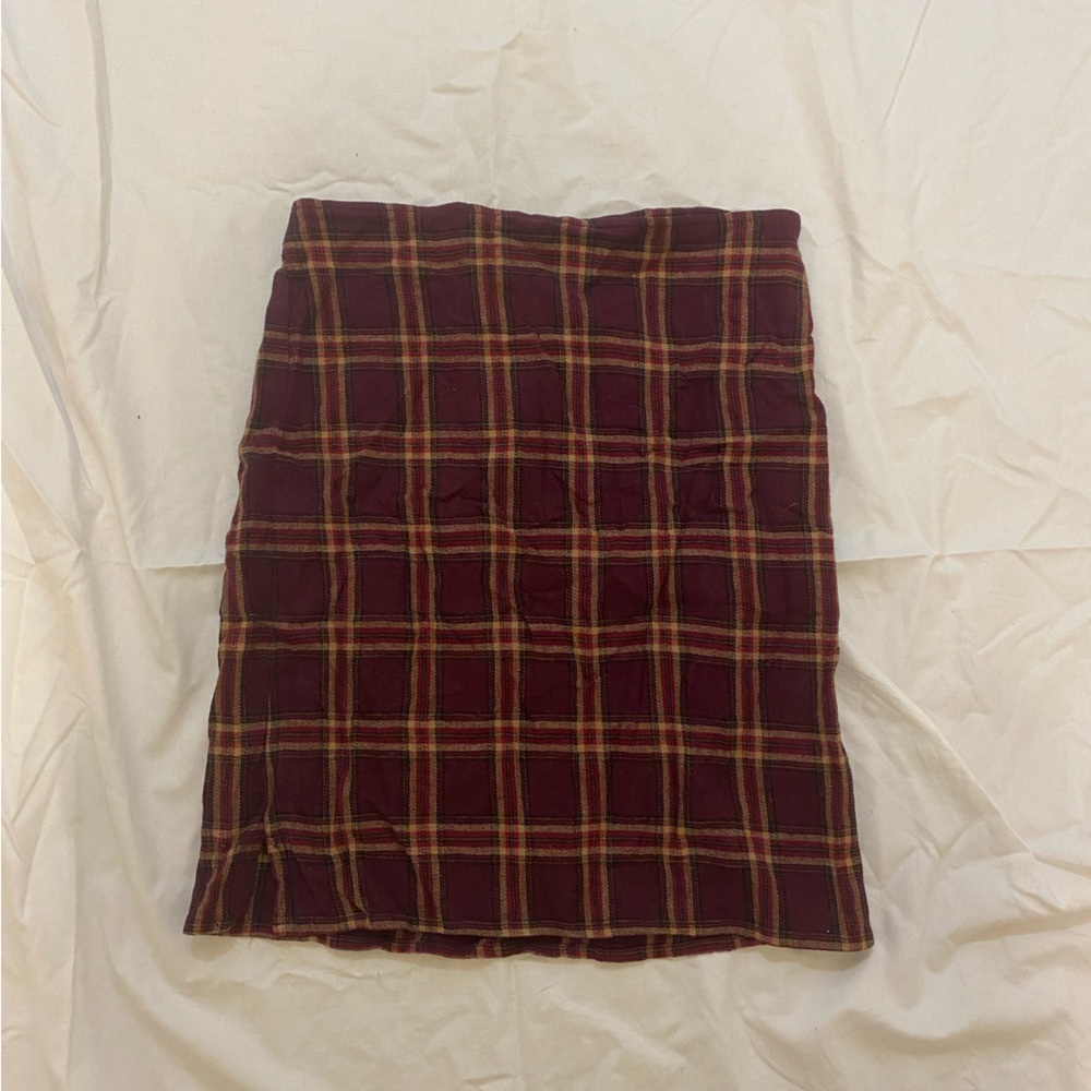 Disorderly Conduct Dark red plaid skirt
